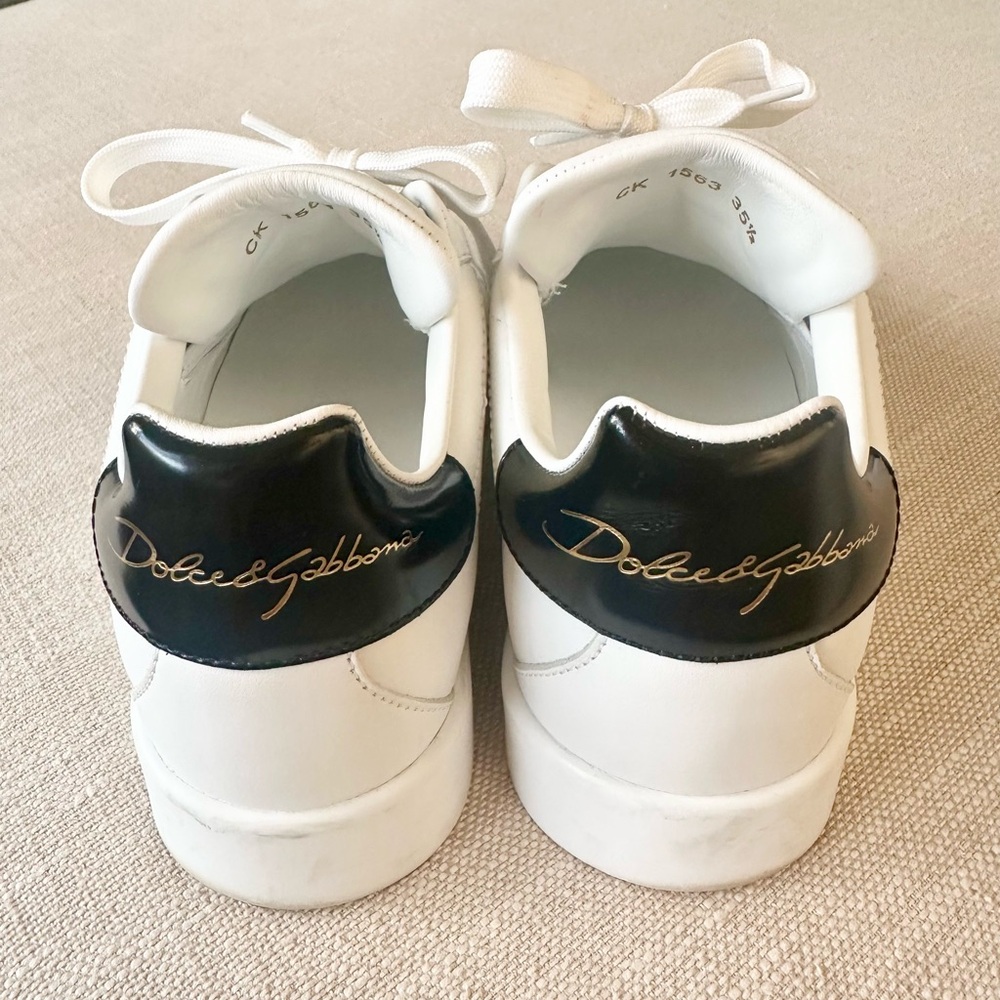 Dolce & Gabbana White Leather Sneakers